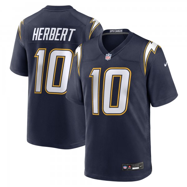 Men's Los Angeles Chargers #10 Justin Herbert Nike Navy Alternate Super Chargers Game Player Jersey