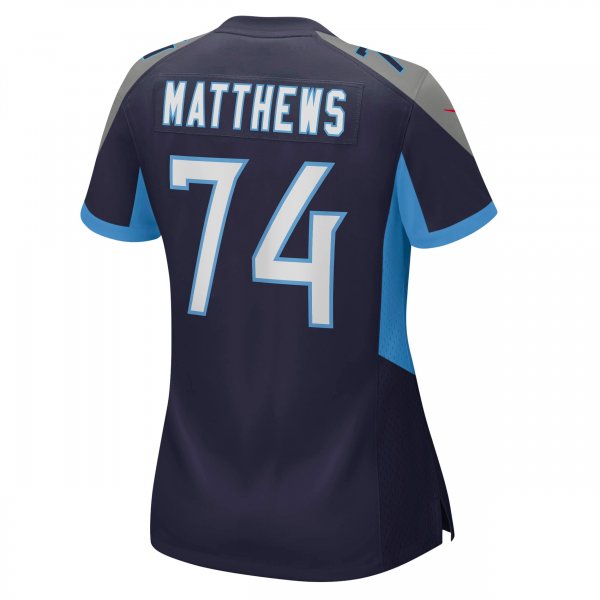 Women's Tennessee Titans Bruce Matthews Nike Navy Retired Player Jersey