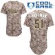 Men's San Diego Padres #51 Trevor Hoffman Camo Majestic MLB Alternate Cool Base Jersey