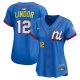 Women's National League #12 Francisco Lindor Nike Blue 2025 All-Star Edition Limited Player Jersey