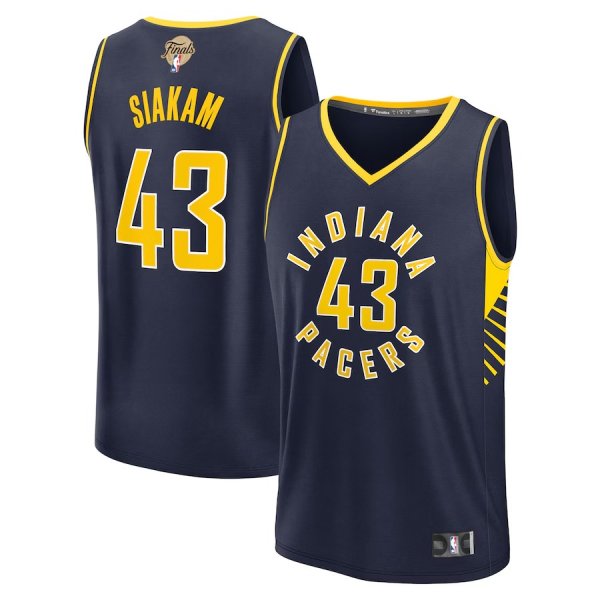 Men's Indiana Pacers #43 Pascal Siakam Fanatics Navy 2025 NBA Finals Fast Break Player Icon Edition Jersey
