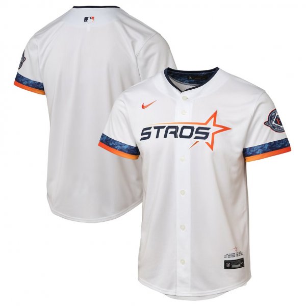 Youth Houston Astros Nike 2025 City Connect Limited White Jersey