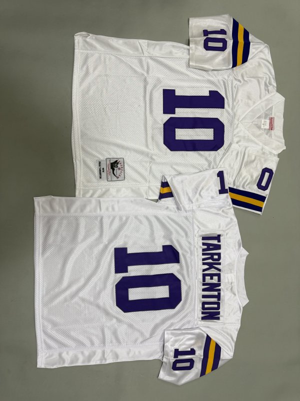 Men's #10 Fran Tarkenton Minnesota Vikings White Jersey