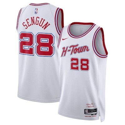 Men's Unisex Houston Rockets #28 Alperen Sengun Nike White 2025/26 Swingman City Edition Jersey