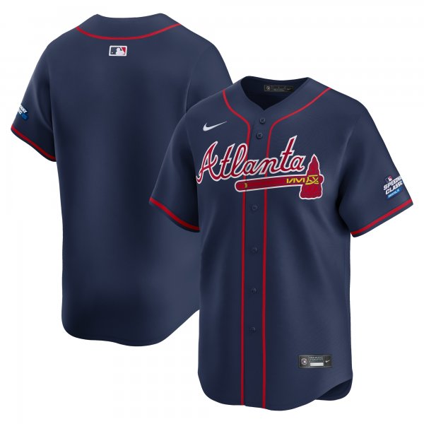 Men's Atlanta Braves Nike Navy 2025 MLB Speedway Classic Alternate Limited Jersey