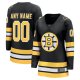 Women's Boston Bruins Black Home Breakaway Custom Jersey