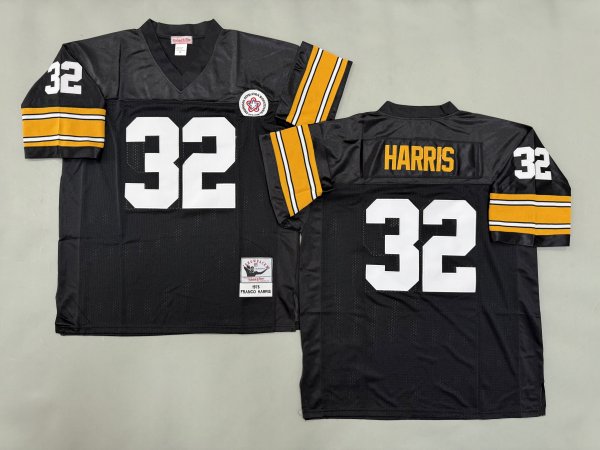 Men's Pittsburgh Steelers #32 Franco Harris Black Jersey