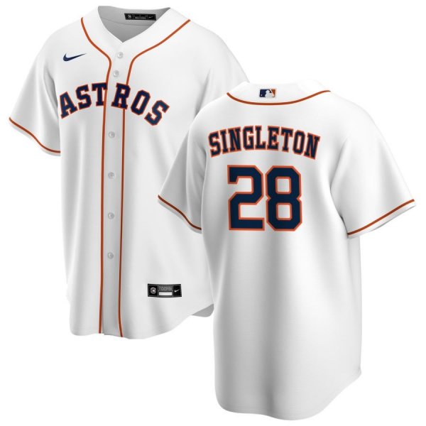 Men's #28 Jon Singleton Houston Astros Nike Home White Jersey