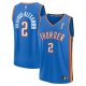 Men's #2 Shai Gilgeous-Alexander Oklahoma City Thunder 2025 NBA Finals Champions Fast Break Replica Player Blue Icon Edition Jersey