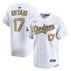 Men's #17 Shohei Ohtani Los Angeles Dodgers Nike 2025 Gold Collection Limited White Jersey