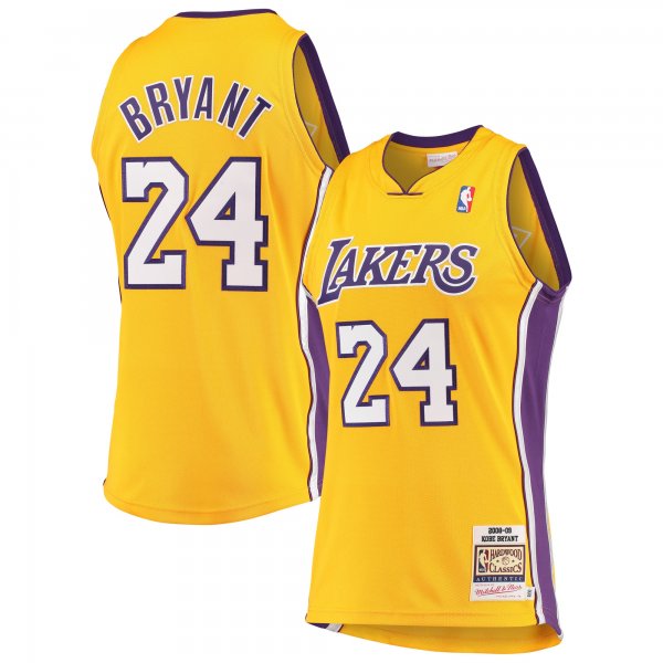Men's Los Angeles Lakers Kobe Bryant Mitchell & Ness Gold Hardwood Classics 2008-09 Jersey