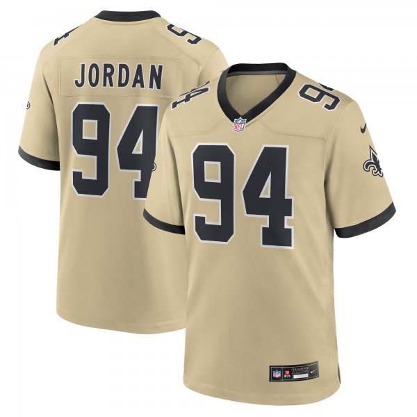 Men's New Orleans Saints #94 Cameron Jordan Nike Gold Gameday Golds Alternate Game Player Jersey