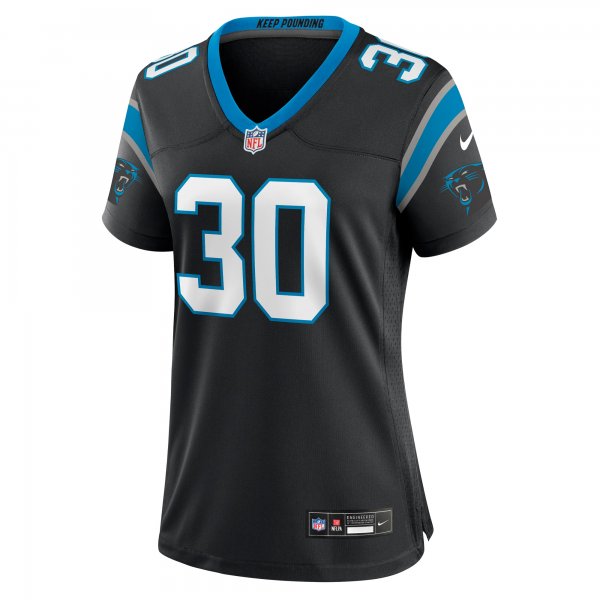 Women's Carolina Panthers Chuba Hubbard Nike Black Team Game Jersey